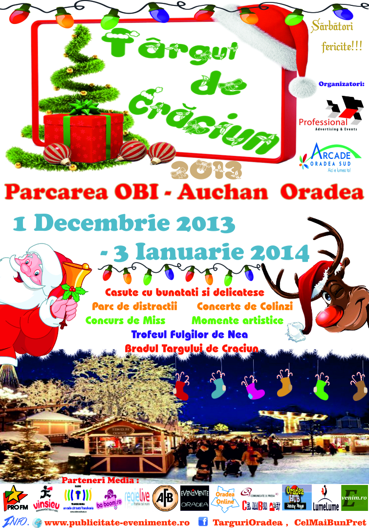 AFIS Targ de Craciun Oradea, 1 decembrie - 3 Ianuarie 2014
