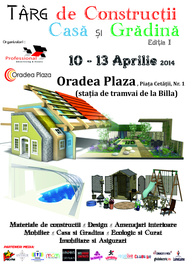 Afis Expo Construct, Ambient, Imobiliare 10 - 13 Aprilie 2014 Oradea Plaza