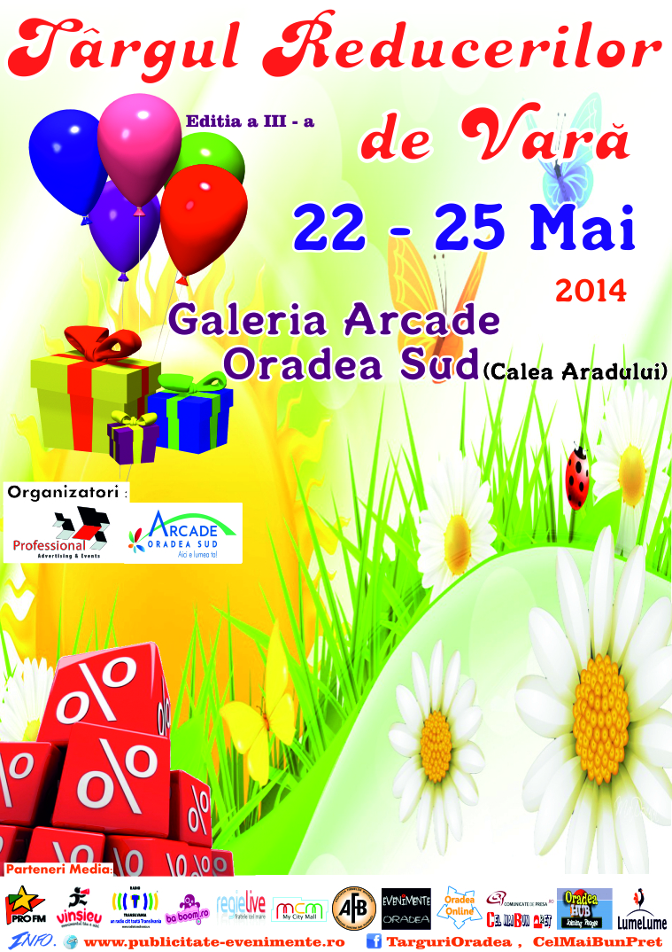 Afis Targul Reducerilor de Vara 22 - 25 Mai 2014 Oradea